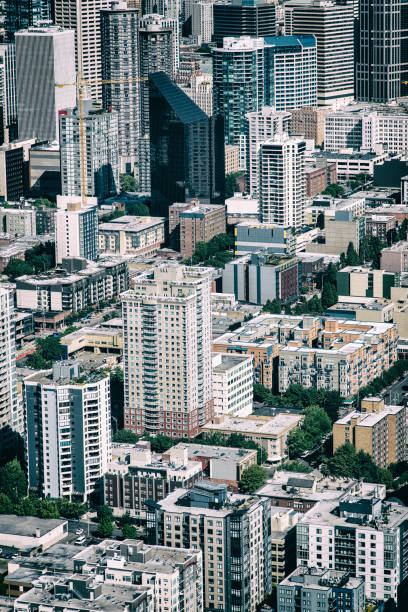 istock Urban Downtown Aerial Full Frame Background 802628046