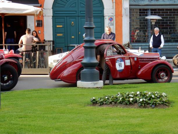 brescia - auto storica per la 1000 miglia - chopard foto e immagini stock