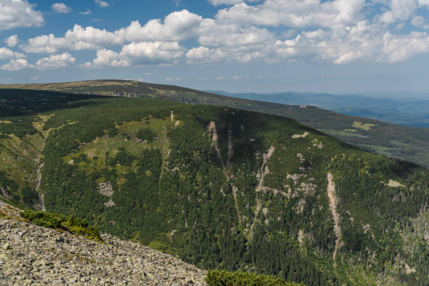 Krkonose mountains in sunny summer day near Snezka hill