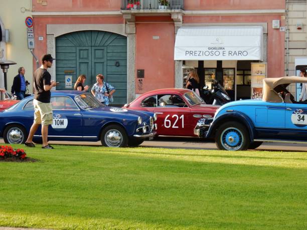 brescia - auto storiche per la 1000 miglia - chopard foto e immagini stock