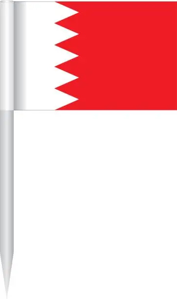 Vector illustration of Flag Bahrain