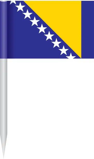 Vector illustration of Flag Bosnia and Herzegovina