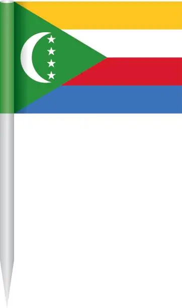 Vector illustration of Flag Comoros
