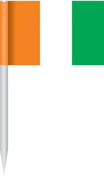 Vector illustration of Flag Ivory Coast