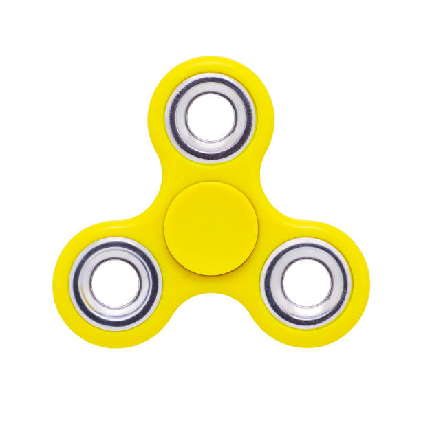 istock fidget finger spinner yellow anti stress toy isolated on white 802649264