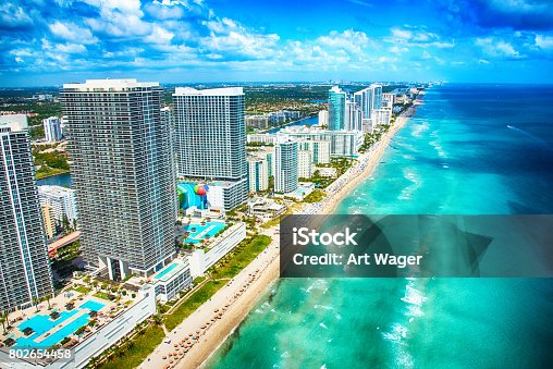 istock Aerial View of the South Florida Coastline 802654458