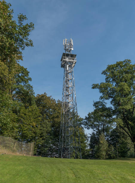 istock Observation tower in sunny day in Janov village 802654916