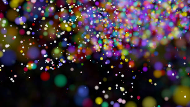 istock Beautiful colorful bokeh blurred background defocused lights 802661810