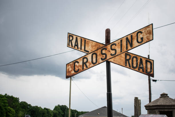 istock Railroad Crossing Sign 802662058