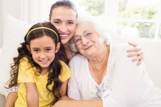 istock Happy extended family smiling 802674588