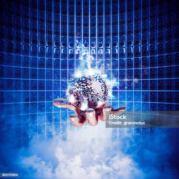 Smoking Hot Disco Ball Stock Photo - Download Image Now - Sports Ball, Nightclub, Disco Dancing