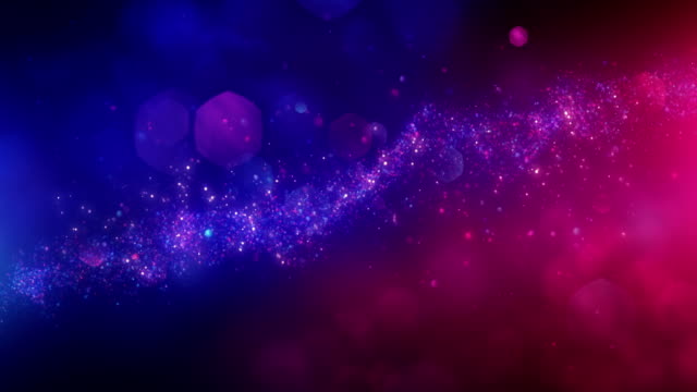 4k Abstract Particles (Red, Blue) - Background Animation - Loopable
