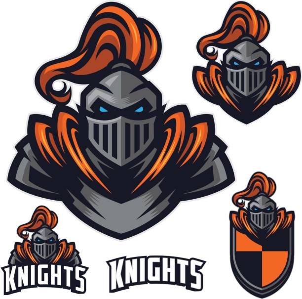 ilustrações de stock, clip art, desenhos animados e ícones de tough knight sport pack - chess knight