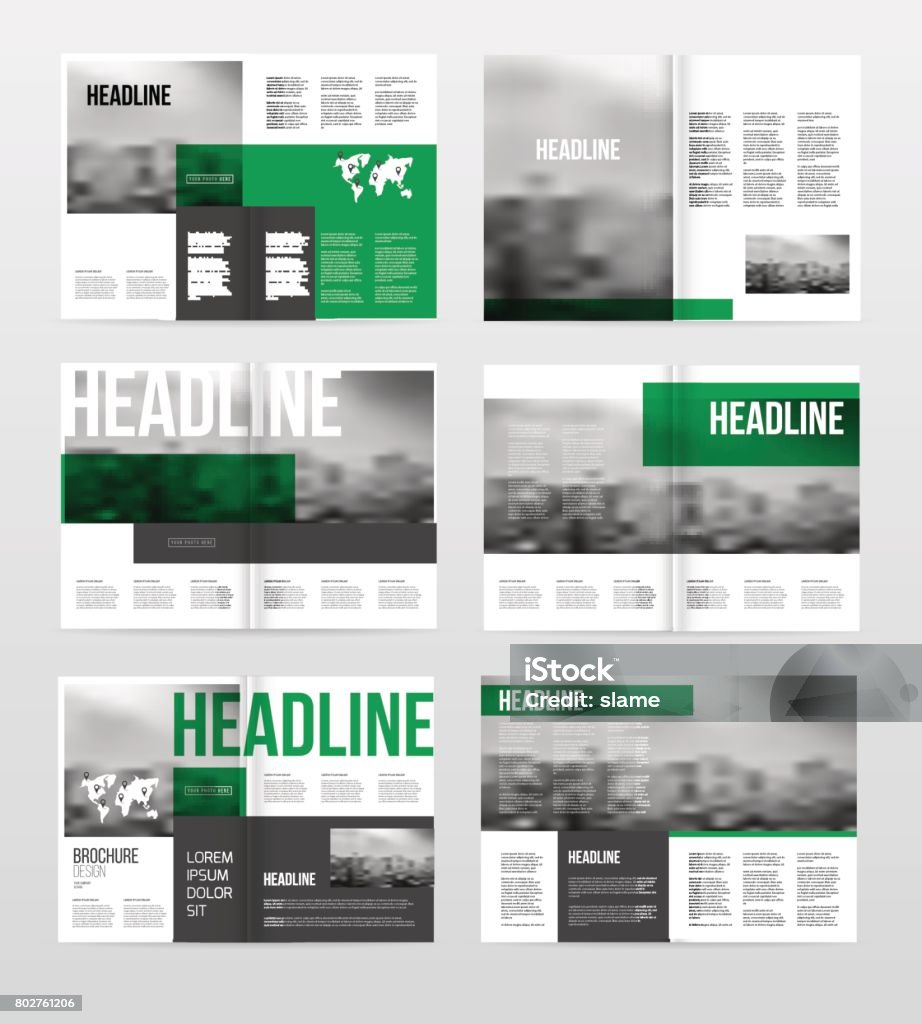 Magazine Or Catalog Template Vector Illustration Stock Illustration