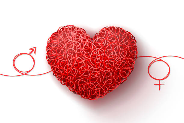 istock Male and female symbols, and heart 802772948