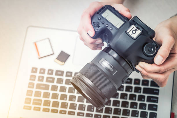 istock Modern digital DSLR camera. Photography concept. 802780292