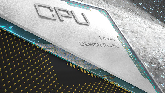 Cpu Layers Visualization Cpu Visualization Of Data Processing Processor Structure 3d Rendering ...
