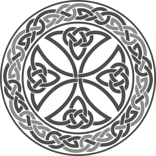 Vector celtic cross. Ethnic ornament. Geometric design Vector celtic cross. Ethnic vector ornament illustration celtic cross stock illustrations