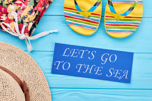 istock Inscription, bright beach clothing. 802859834