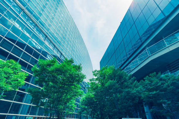 istock High rise buildings and blue sky  Tokyo  Japan 802859942