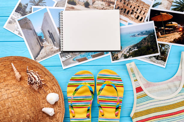 istock Set of summer accessories, photos. 802862958