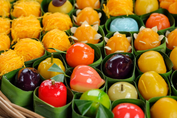 istock Thai colorful desserts Beautifully arranged in pandas. 802883504