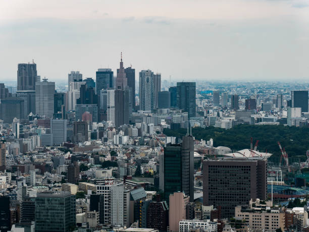 istock Tokyo city skyline under fog 802888530