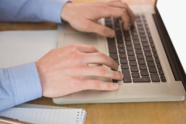 istock Businessman working on his laptop 802899442
