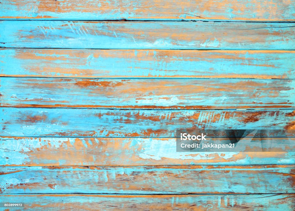 Old beach wood background Old beach wood background - vintage blue color wooden plank Wood - Material Stock Photo