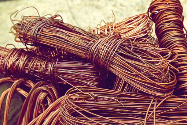 copper wire from factory used for recycling. copper wire from factory used for recycling. scrap metal stock pictures, royalty-free photos & images