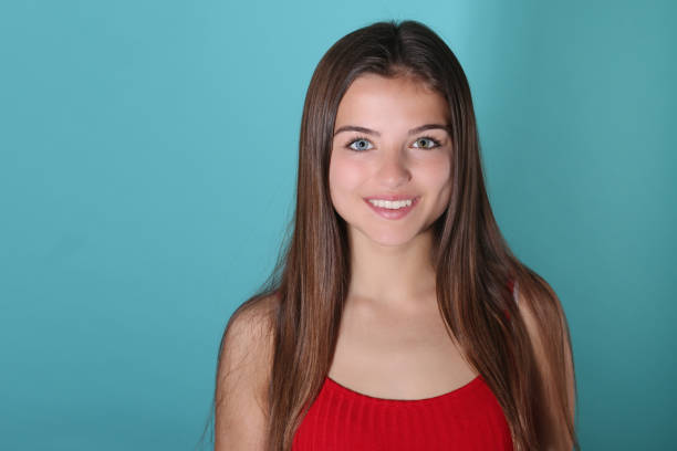 istock Beautiful young girl smiling 802929492