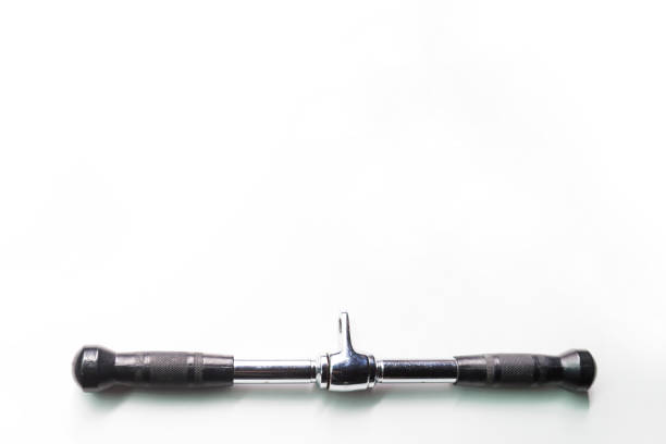 istock Gym equipment on white background isolated 802947304