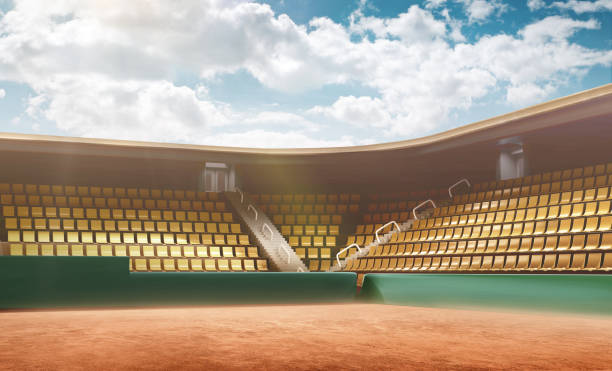 istock tennis court with viewing stand 802947654