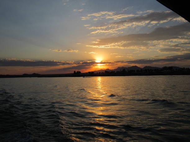istock Evening sunset while recapping the beautiful day on the boat 802950164