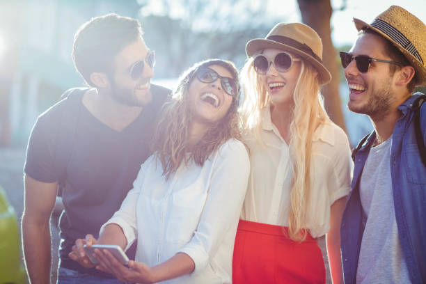 istock Hip friends checking at smartphone 802960738