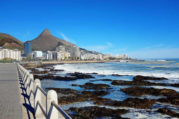 istock Looking along a beach promenade toward Sea Point, Cape Town. 802991656