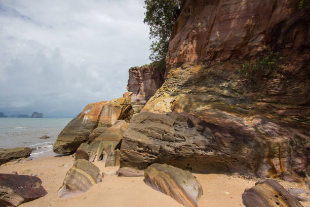 istock beautiful beach and rocks at Laem Chamuk Khwai 802997938