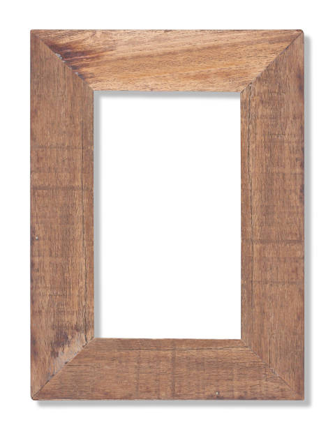 istock Wooden picture isolated on white 803005296