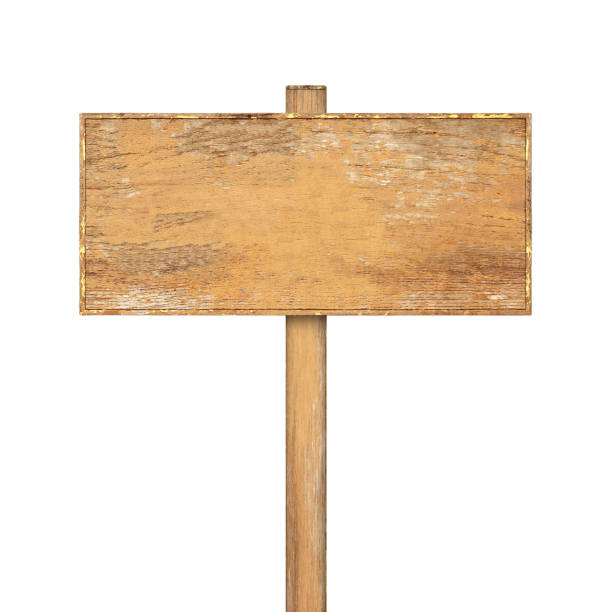 istock Wooden sign isolated on white 803010706