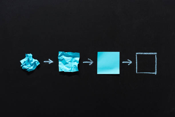 istock row of blue blank notes in different states isolated on black 803013510