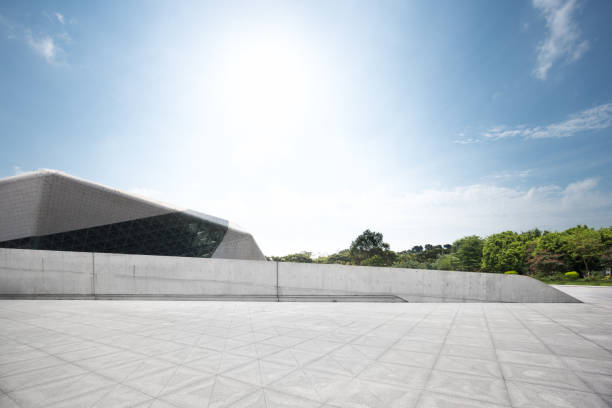istock empty floor near park in blue sky 803014916