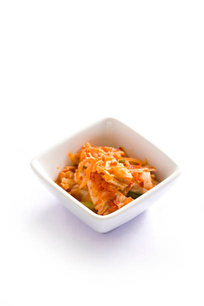 Kimchi salad of Korean food Kimchi salad of Korean traditional food, on white backgroumd victoria beckham stock pictures, royalty-free photos & images