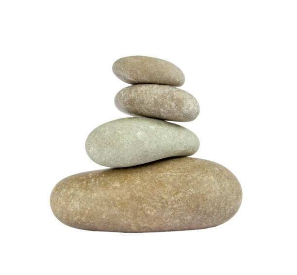 istock Sea stones isolated on white background 803063150