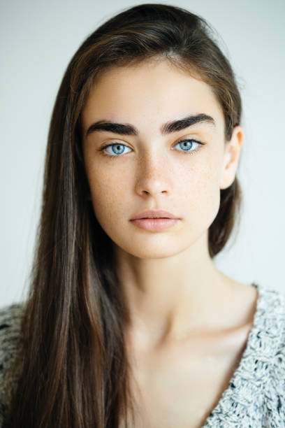 Brown Hair Blue Eyes Stock Photos, Pictures & Royalty-Free Images - iStock