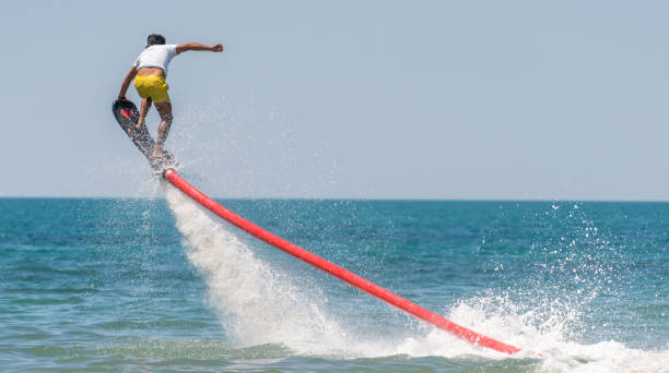 istock Flyboard extreme sport adventure 803095286