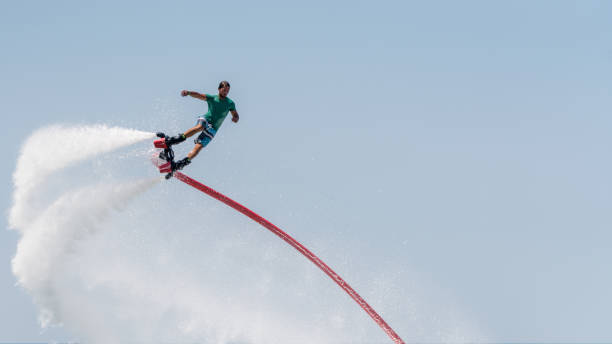 istock Flyboard extreme sport adventure 803095612