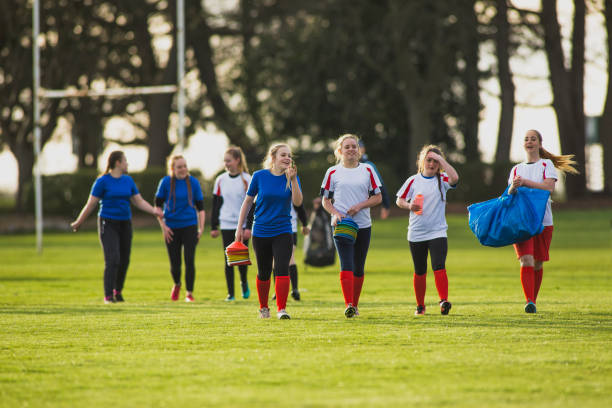 istock Rugby Girls Setting the Pitch Up 803099010