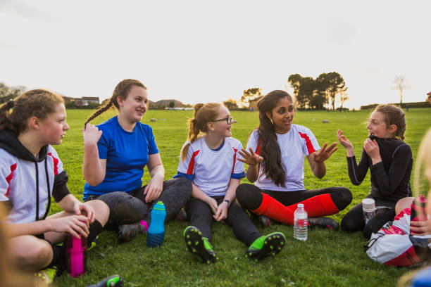 istock Rugby Girls Team Huddle 803101504