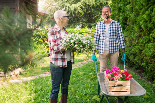 istock Greenery with mature couple 803102192