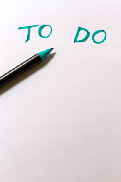 istock A turquoise marker that scans the to-do 803102450